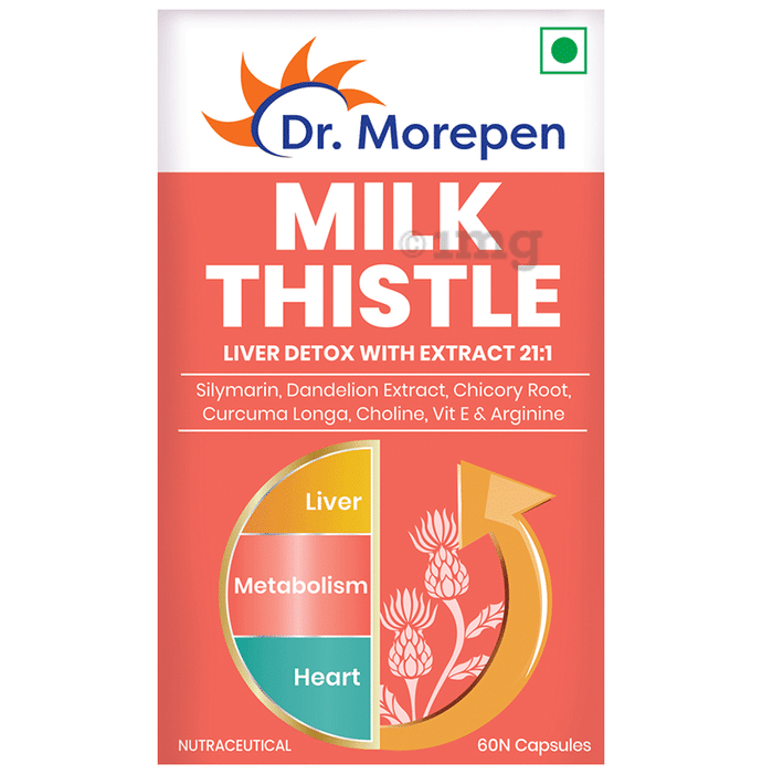 Dr. Morepen Milk Thistle | With Silymarin for Liver Health & Digestion | Capsule