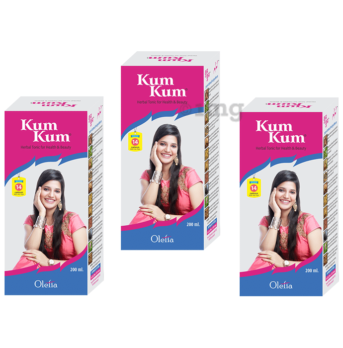 Olefia Kumkum Herbal Tonic for Health & Beauty (200ml Each)
