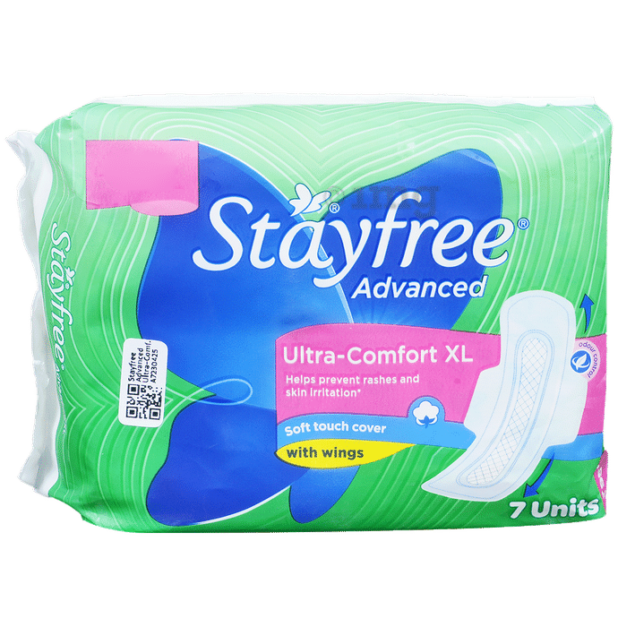 Stayfree Advanced Ultra-Comfort Sanitary Pads with Wings | Size XL