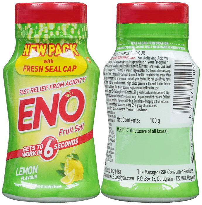 Eno Powder | Provides Fast Relief from Acidity | Flavour Lemon