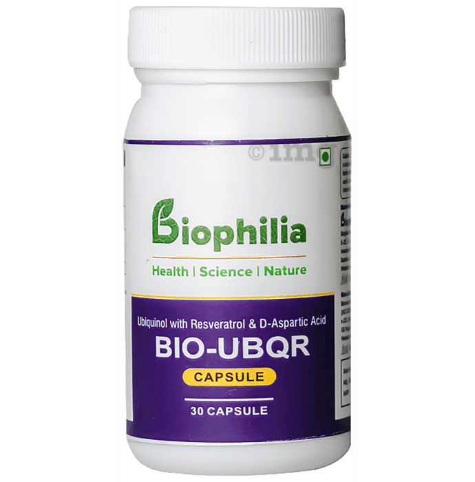 Biophilia Bio-Ubqr | With Resveratrol & D-aspartic Acid for Energy, Stamina & Heart Health | Capsule