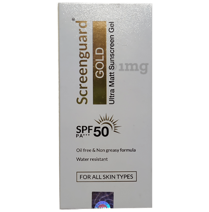 Screenguard Gold Ultra Matte Sunecreen Gel SPF 50 PA+++