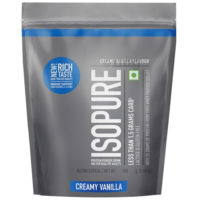 Isopure Whey Protein Isolate | Powder for Skin, Nails & Immunity | Flavour Creamy Vanilla