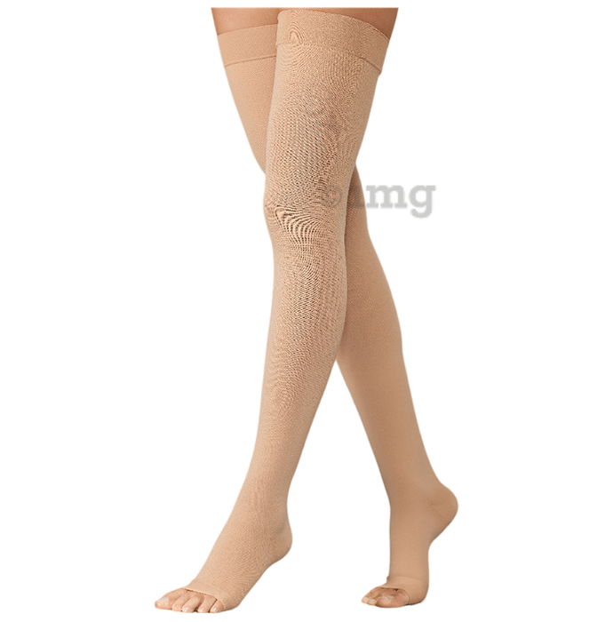 Varisan CA4N9 Top Self Supporting Cotton Stocking Thigh Level Size 4