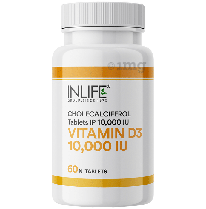 Inlife Vitamin D3 10000 IU Cholecalciferol Chewable Tablet