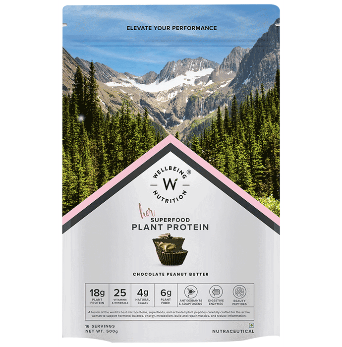 Wellbeing Nutrition Her Superfood Plant Protein Powder Chocolate Peanut Butter