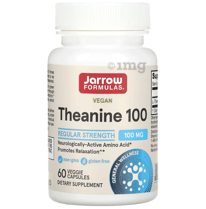 Jarrow Formulas Theanine 100mg Veggie Caps | Promotes Relaxation