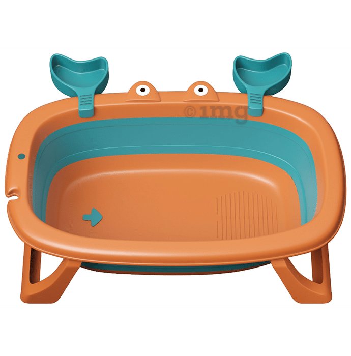 Polka Tots Splish Splash Foldable Bathtub For Your Baby Kid Orange