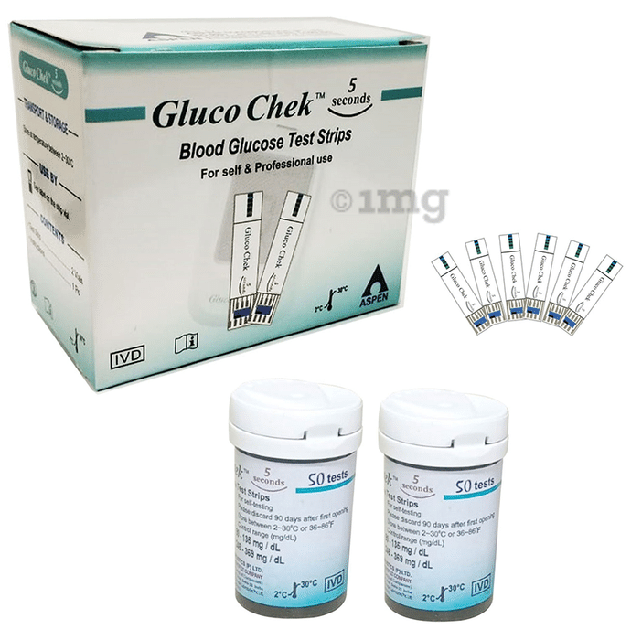 Aspen Gluco Chek 5 Seconds Blood Glucose Test Strip