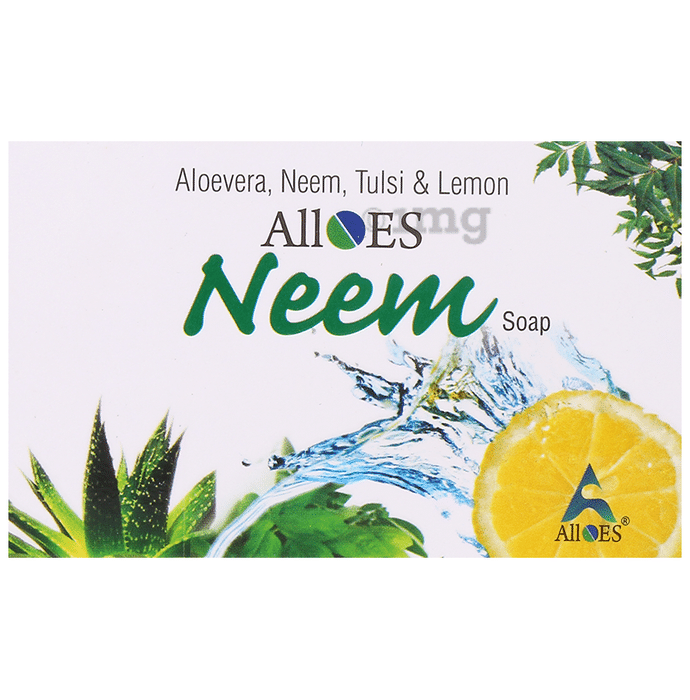 Alloes Neem Soap (75gm Each) Aloevera, Neem, Tulsi & Lemon