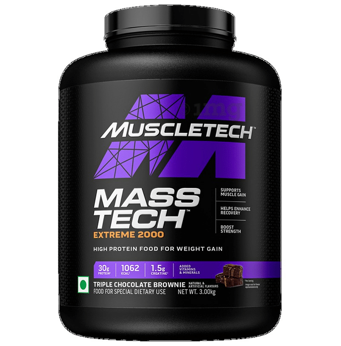 Muscletech Mass Tech Extreme 2000 Powder Triple Chocolate Brownie