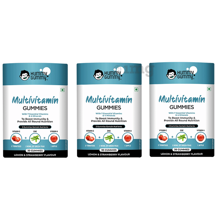 Hummy Gummy Multivitamin Gummies (30 Each) Lemon & Strawberry