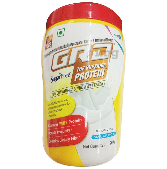 GRD Whey Protein with Fibres | Sugar Free | Flavour Powder Vanilla