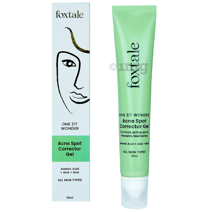 Foxtale One Zit Wonder Acne Spot Corrector Gel | With AHA & BHA for All Skin Types