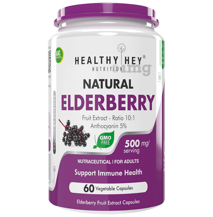 HealthyHey Natural Elderberry Ratio 10:1 Vegetable Capsule