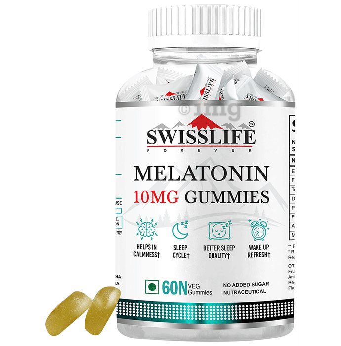 SWISSLIFE FOREVER Melatonin 10mg Veg  Gummies (60 Each)