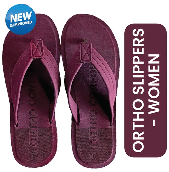 Tata 1mg Ortho Slipper - Women Size 7 Maroon