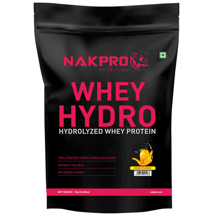 Nakpro Nutrition Whey Hydro Hydrolyzed Whey Protein Powder Mango