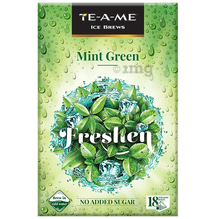 TE A ME Ice Brews Freshen Mint Green Tea Bag(18 Each): Buy box of 1 0