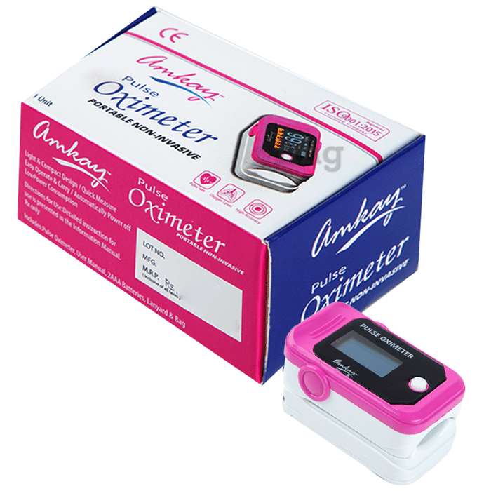 Amkay Pulse Oximeter - Measure Oxygen Level and Pulse Rate Quickly - Provides Fast, Accurate Results