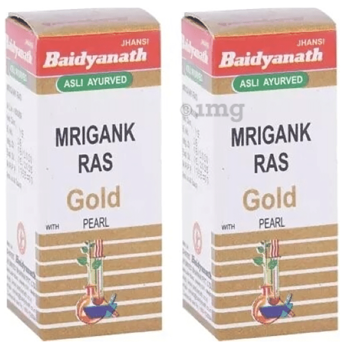 Baidyanath (Jhansi) Mrigank Ras with Gold Pearl Powder (1gm Each)