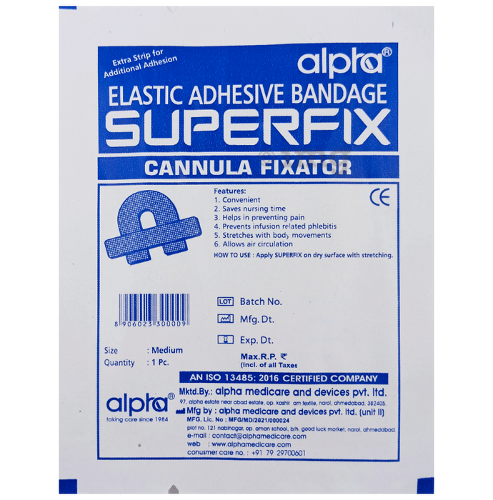 Alpha Elastic Adhesive Bandage Superfix Cannula Fixator