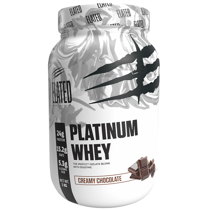 Elated Sports Science Platinum Whey Protein Powder | Flavour Creamy Chocolate