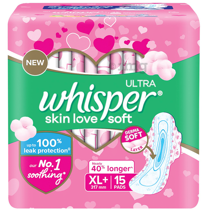 Whisper Ultra Soft Sanitary Pads XL+