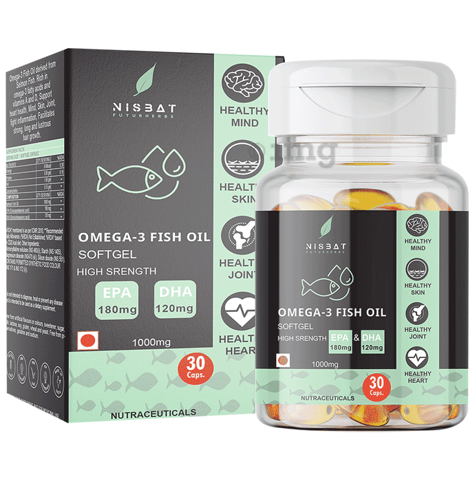 Nisbat Futurherbs Omega-3  Fish Oil 1000 mg Capsule