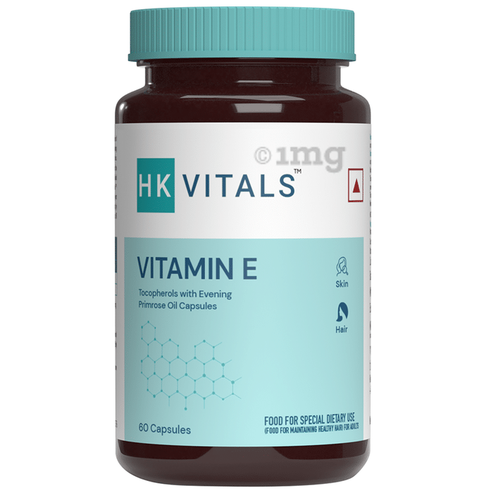 Healthkart HK Vitals Vitamin E with Evening Primrose Oil for Skin & Hair  | Capsule