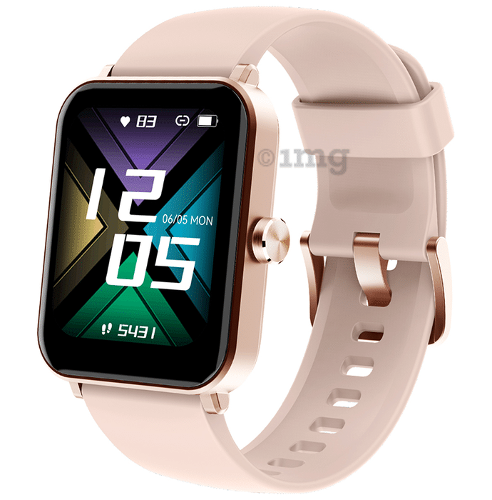 GOQii IP68 Vital MAX SpO2 1.69 HD Full Touch Smart Watch with 3 Months Health & Personal Coaching Pink