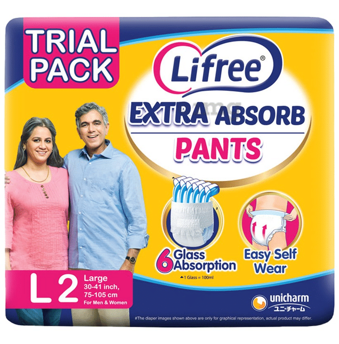 Lifree Absorbent Pants - Unisex Adult Diaper | Size Large