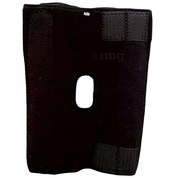 Care Hinged Knee Support Open Patella With Strapping , Neo Black Medium