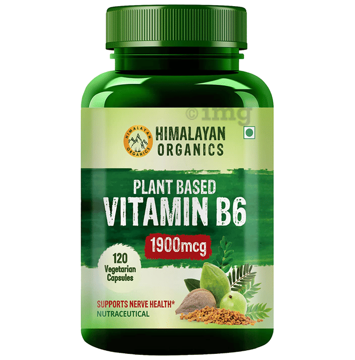 Himalayan Organics PlantBased Vitamin B6 Capsule Buy bottle of 120.0