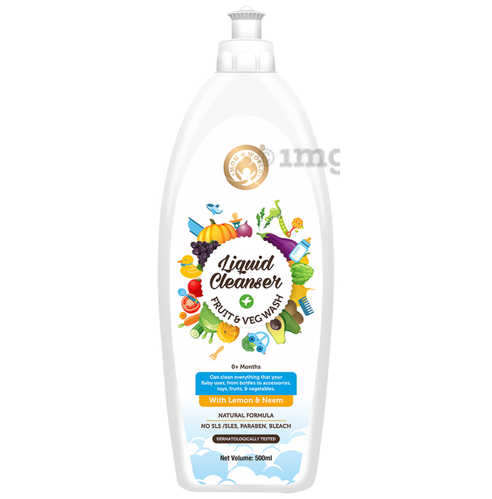 Mom & World Liquid Cleanser Fruit & Veg Wash with Lemon & Neem