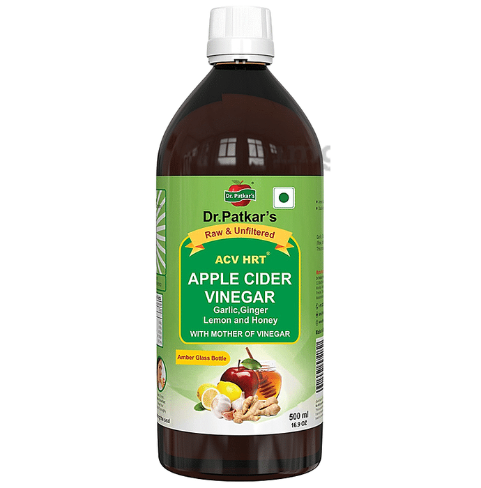Dr. Patkar's Apple Cider Vinegar with Garlic, Ginger, Lemon and Honey | Raw & Unfiltered for Weight loss