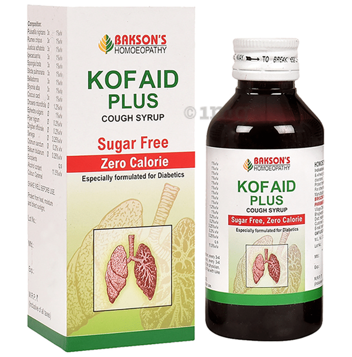 Bakson's Homeopathy Kof Aid Plus Cough Syrup Sugar Free