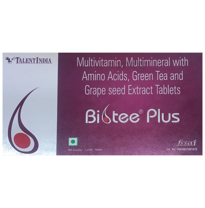 Biotee Plus Tablet: Buy strip of 10 tablets at best price in India | 1mg