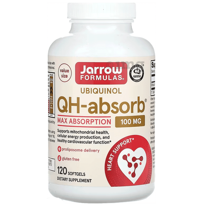 Jarrow Formulas Ubiquinol QH-Absorb 100mg Softgel | For Cardiovascular Health & Antioxidant Support