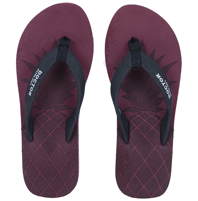 Doctor Extra Soft D 5 DOCTOR EXTRA SOFT Women's Slippers with Bounce Back Technology Orthopaedic and Diabetic MCR Anti-skid Cushion Comfort Maroon 4