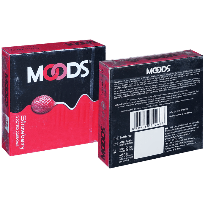 MOODS Dotted Condom Strawberry