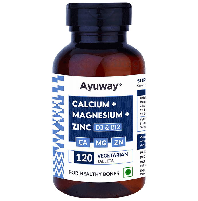 Ayuway Calcium Magnesium Zinc Buy bottle of 120.0 tablets at best