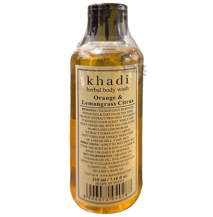 Khadi Herbal Orange & Lemongrass Citrus Body Wash