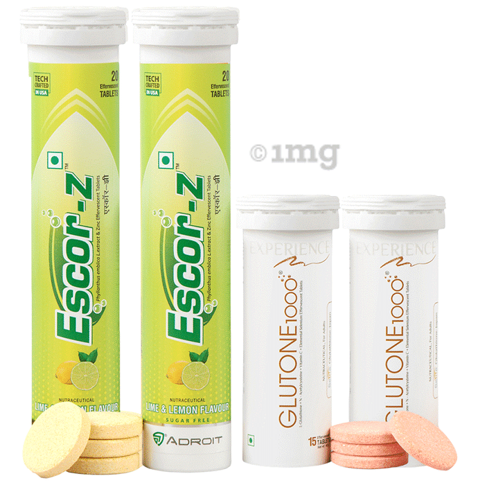 Glutone Glutone 1000 (15)& Escor-Z Lime & lemon Flavour(20)