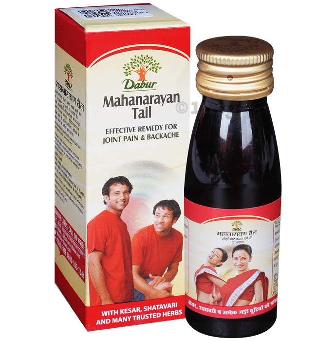 Dabur Mahanarayan Tail | Relieves Pain & Stiffness of Joints, Back, Ribs & Muscles