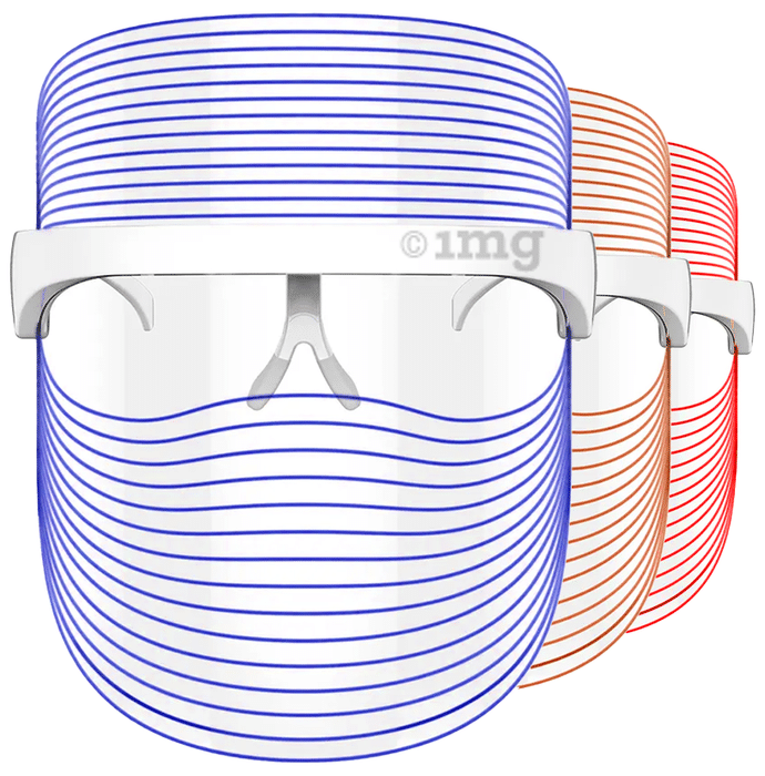 Winston 3 In 1 LED Light Therapy Face Mask For Anti Ageing to Get Glowing Clear & Clean Skin