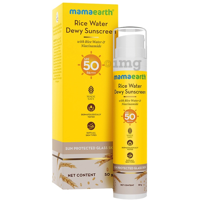 Mamaearth Rice Water Dewy SPF 50 PA ++++ Sunscreen