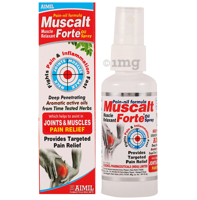 Aimil Pharmaceuticals Muscalt Forte Oil Spray | Relieves Joint & Muscle Pain