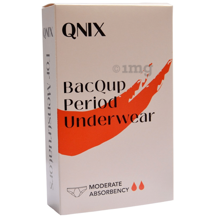 QNIX BacQup Period Underwear Medium Black