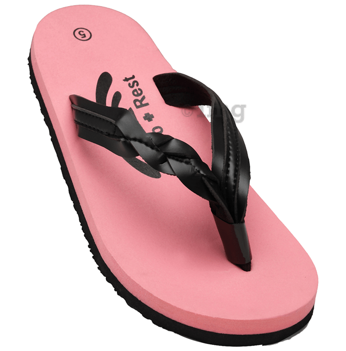 Ortho + Rest Extra Soft Ortho Doctor Arch Support Slippers for Girls & Women's Pink 6